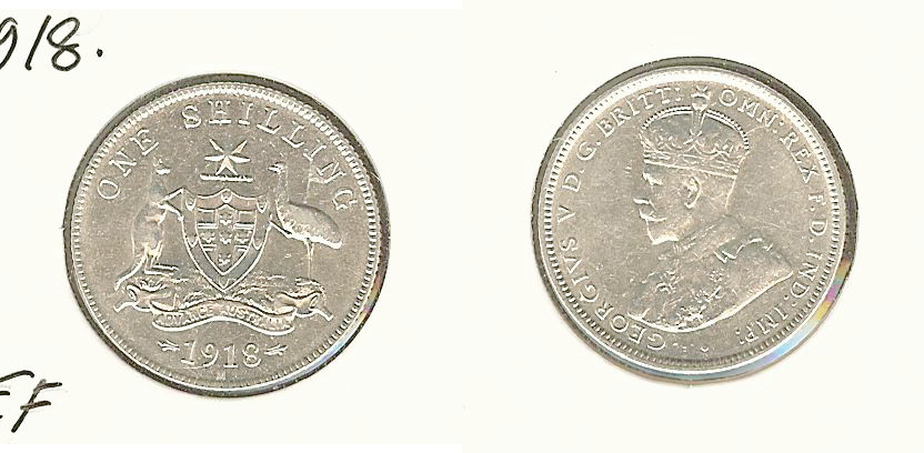Australian shilling 1918 EF+